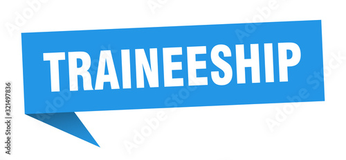 traineeship speech bubble. traineeship ribbon sign. traineeship banner