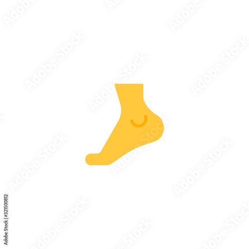 Foot vector flat icon. Isolated human foot emoji illustration 