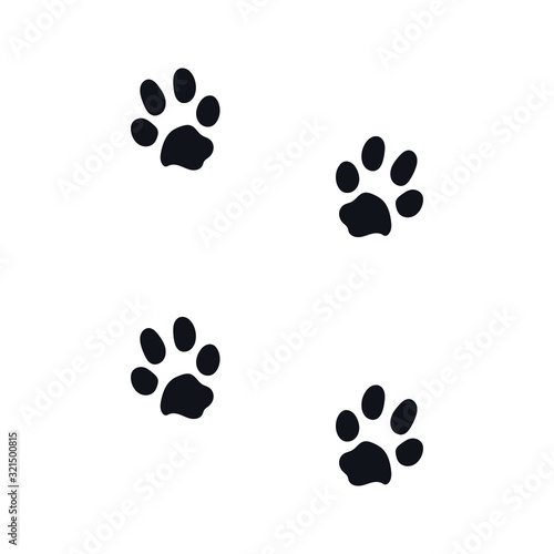  footprint from a large dog. eps10 vector stock illustration