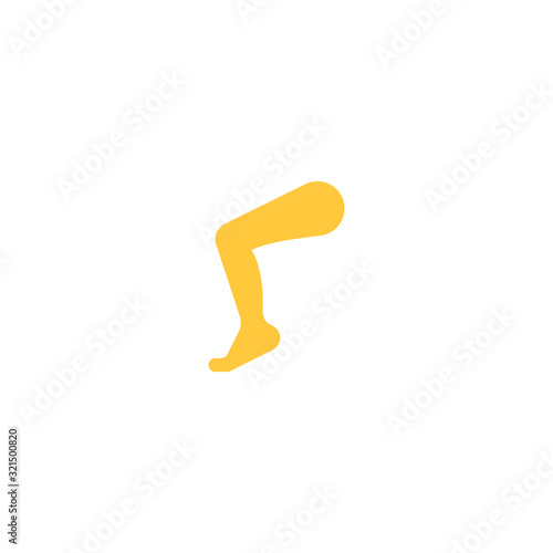 Leg vector flat icon. Isolated human anatomy leg emoji illustration 