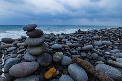 A lonely rocky beach in Taiwan