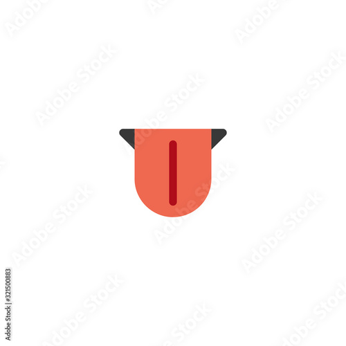 Tongue vector flat icon. Isolated mouth tongue out emoji illustration 