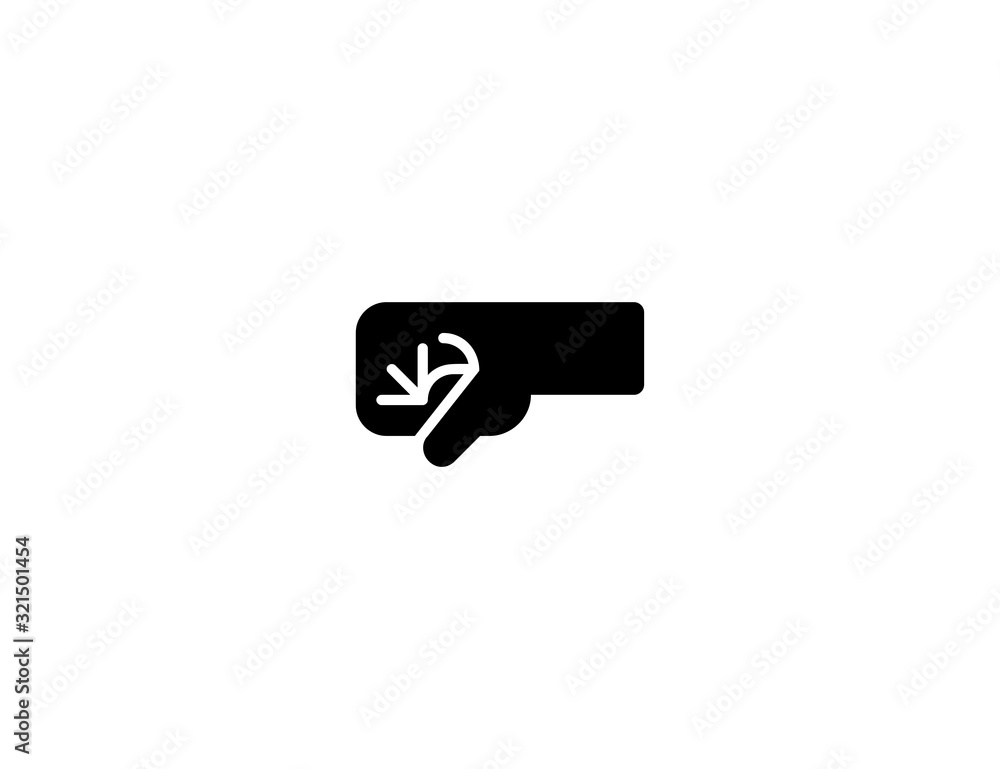Left Facing Fist vector flat icon. Isolated fist hand emoji illustration Left Facing Fist vector flat icon. Isolated fist hand emoji illustration