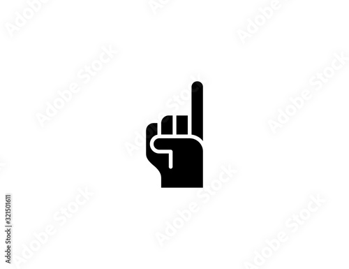 Index Pointing Up vector flat icon. Isolated index finger emoji illustration