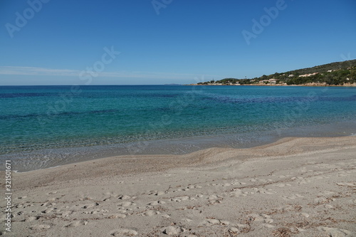 La plage du Ruppione  en Corse