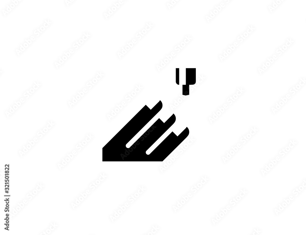 Nail Polish vector flat icon. Isolated finger nail polishing hand emoji illustration Nail Polish vector flat icon. Isolated finger nail polishing hand emoji illustration