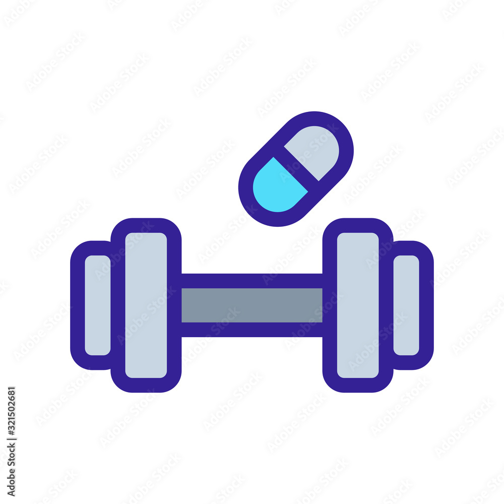 tablets for sports icon vector. Thin line sign. Isolated contour symbol illustration tablets for sports icon vector. Thin line sign. Isolated contour symbol illustration