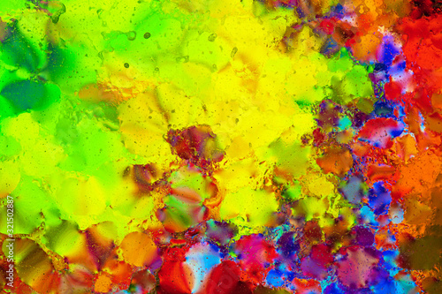 Abstract background. Bubbles of water and oil. © Black_Cherry_Spb