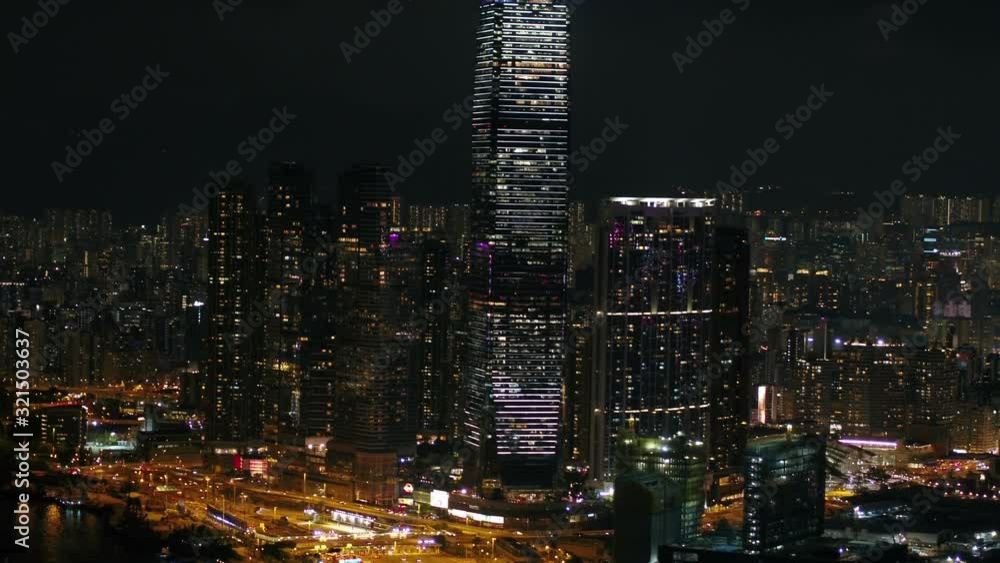 Aerial China Hong Kong Downtown Waterfront September 2019 Night 90mm 4K Inspire 2 Aerial video of downtown Hong Kong on the waterfront at night with a zoom lens. Aerial China Hong Kong Downtown Waterfront September 2019 Night 90mm 4K Inspire 2 Aerial video of downtown Hong Kong on the waterfront at night with a zoom lens.