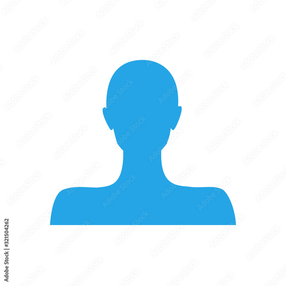 Anonymous female face avatar. Incognito woman head silhouette