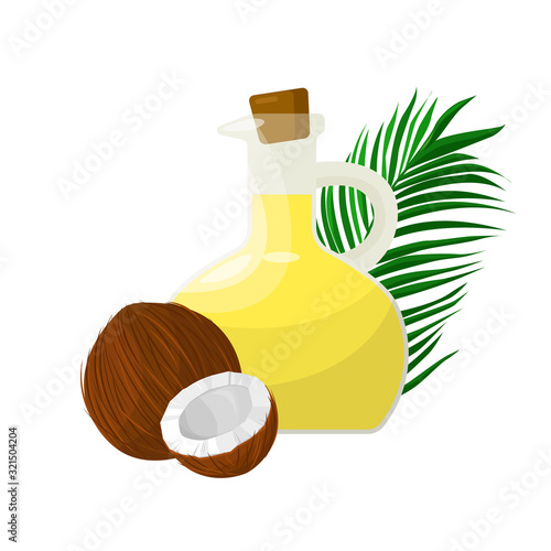 Coconut oil in glass