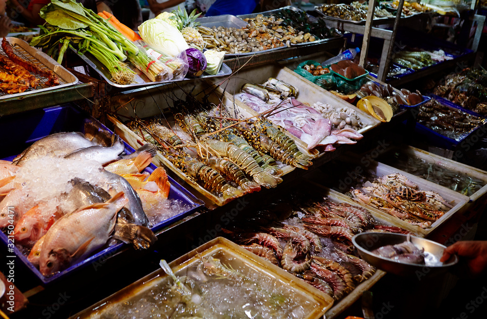 Obraz premium South East Asia Seafood Market 