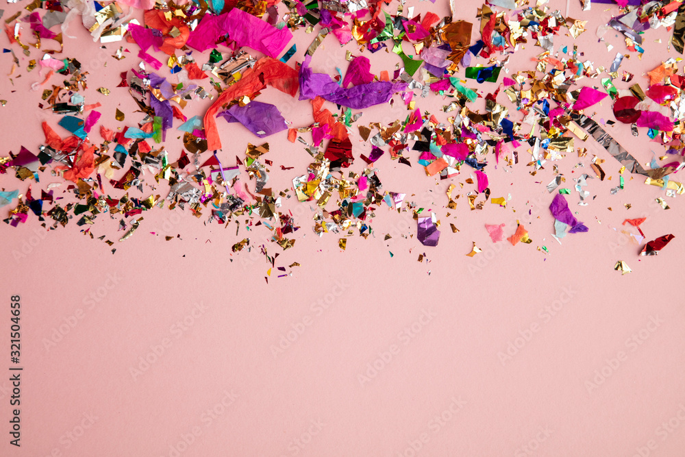Bright colourful party sparkling party confetti background - obrazy, fototapety, plakaty 