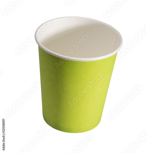 Paper Disposable Cup with white background