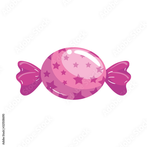 candy in wrap isolated icon