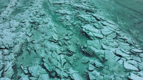Flying over Arctic Ice Floes.