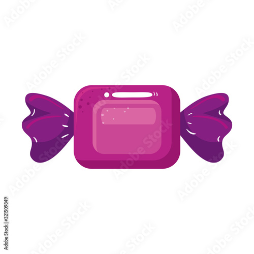 candy in wrap isolated icon