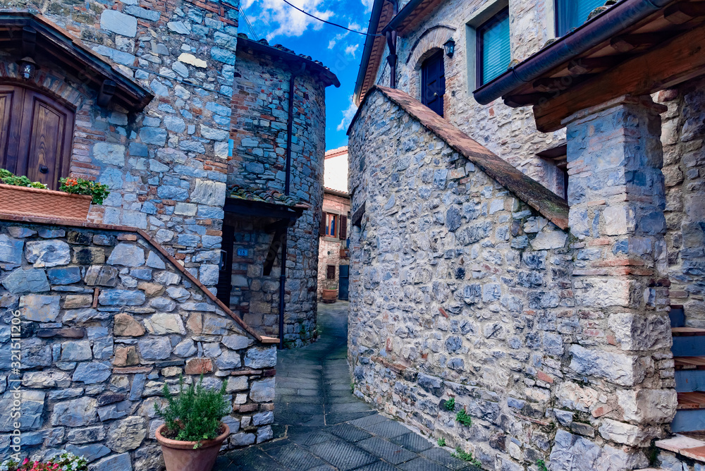 Fototapeta premium Castello di Meleto In Chianti in the Province of Siena