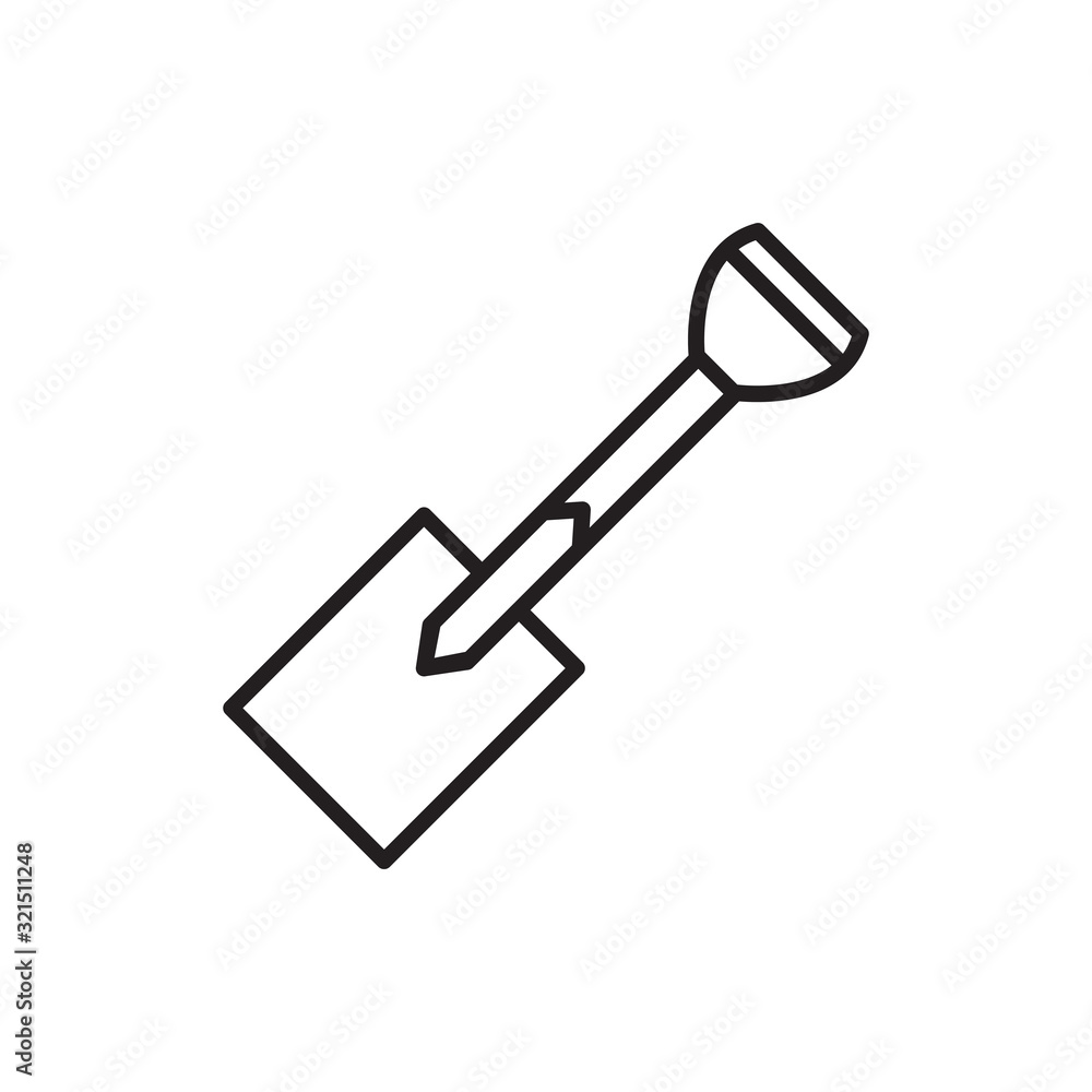 Shovel icon vector design template Shovel icon vector design template