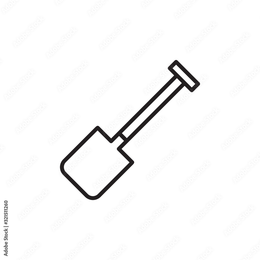 Shovel icon vector design template Shovel icon vector design template
