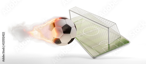 mobile phone soccer field a...
