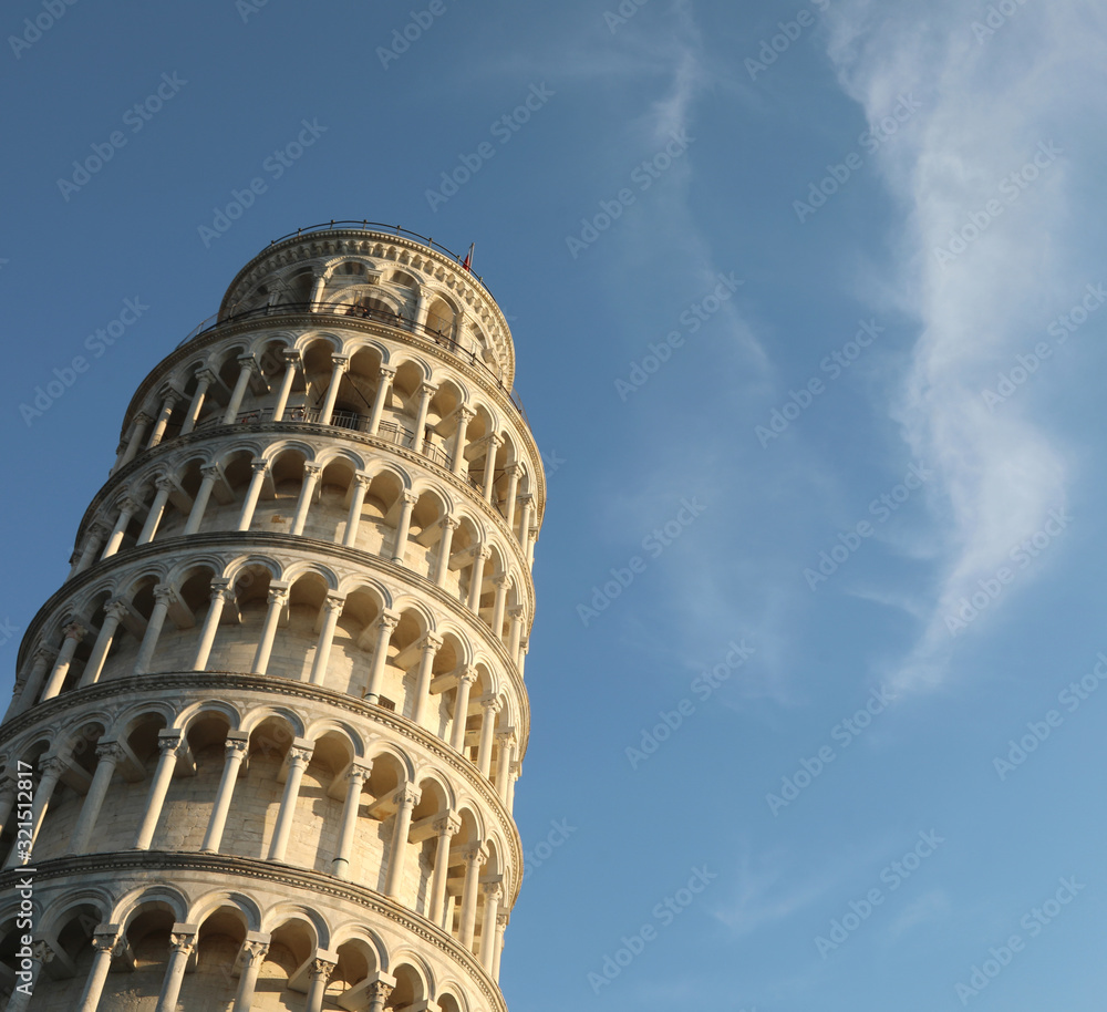 leaning tower of Pisa in the Tuscany region in central Italy and