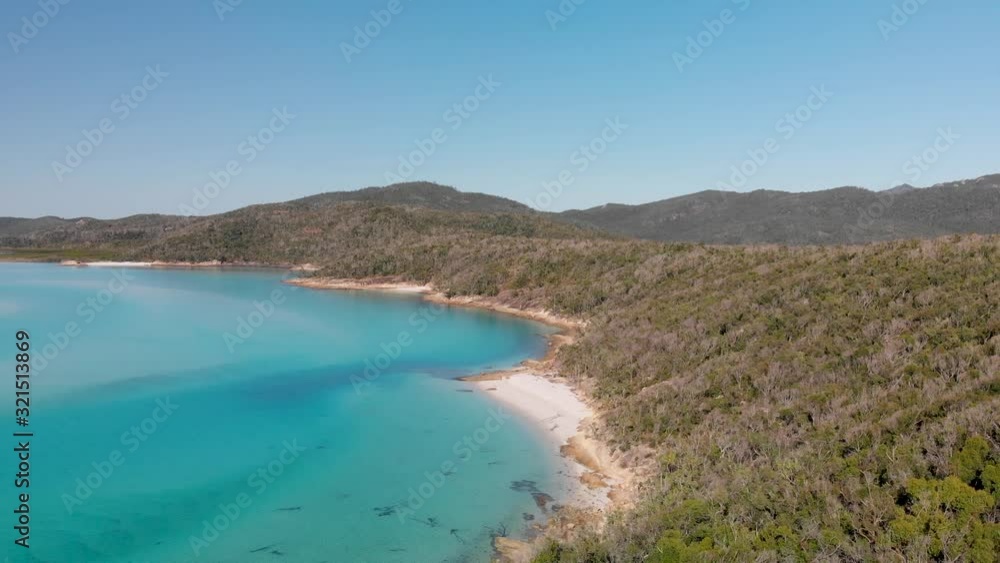 Panoramic aerial view of amazing Whitehaven Beach, Queensland, Australia Panoramic aerial view of amazing Whitehaven Beach, Queensland, Australia