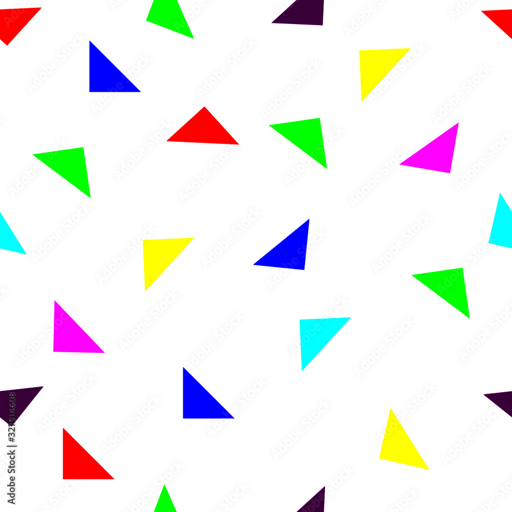 Seamless pattern with colorful triangles on white background.Seamless geometric pattern Seamless pattern with colorful triangles on white background.Seamless geometric pattern