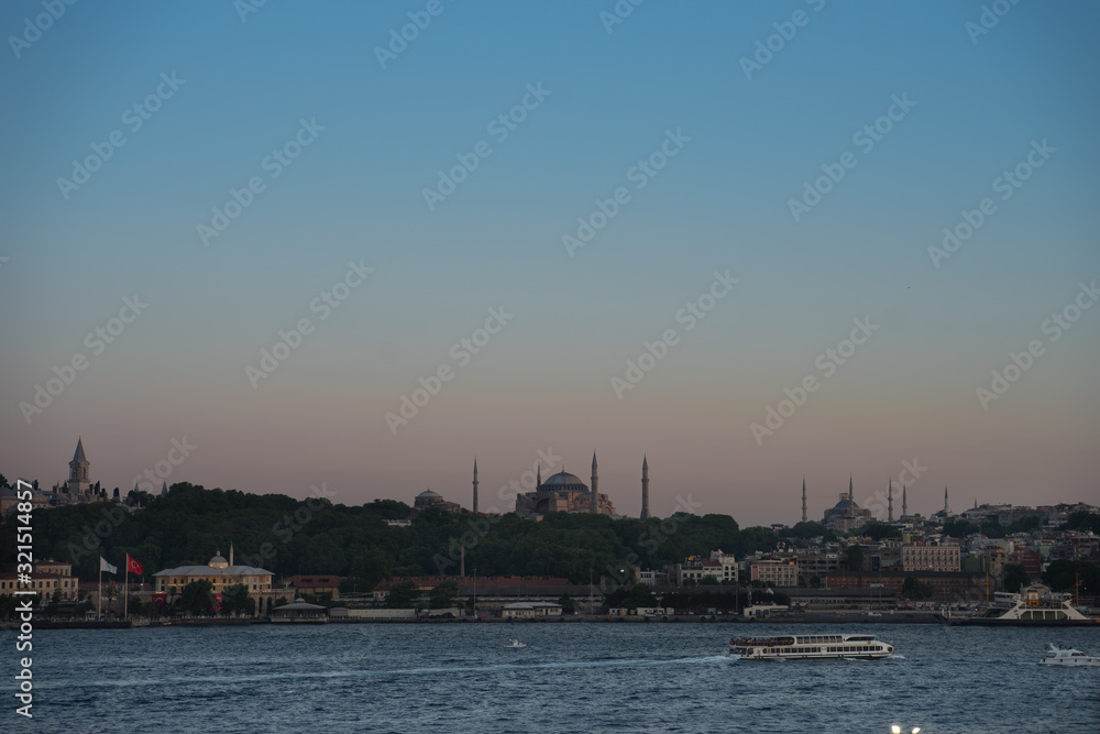 Istanbul Sunset Skyline 