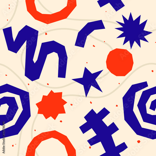 Playful seamless handdrawn pattern