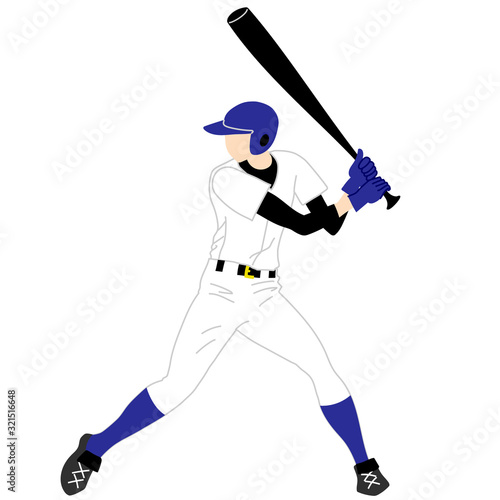 Illustration of a batter waiting for a pitch (baseball)