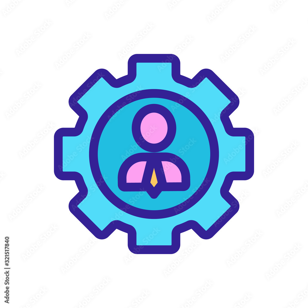 Manager icon vector. Thin line sign. Isolated contour symbol illustration Manager icon vector. Thin line sign. Isolated contour symbol illustration