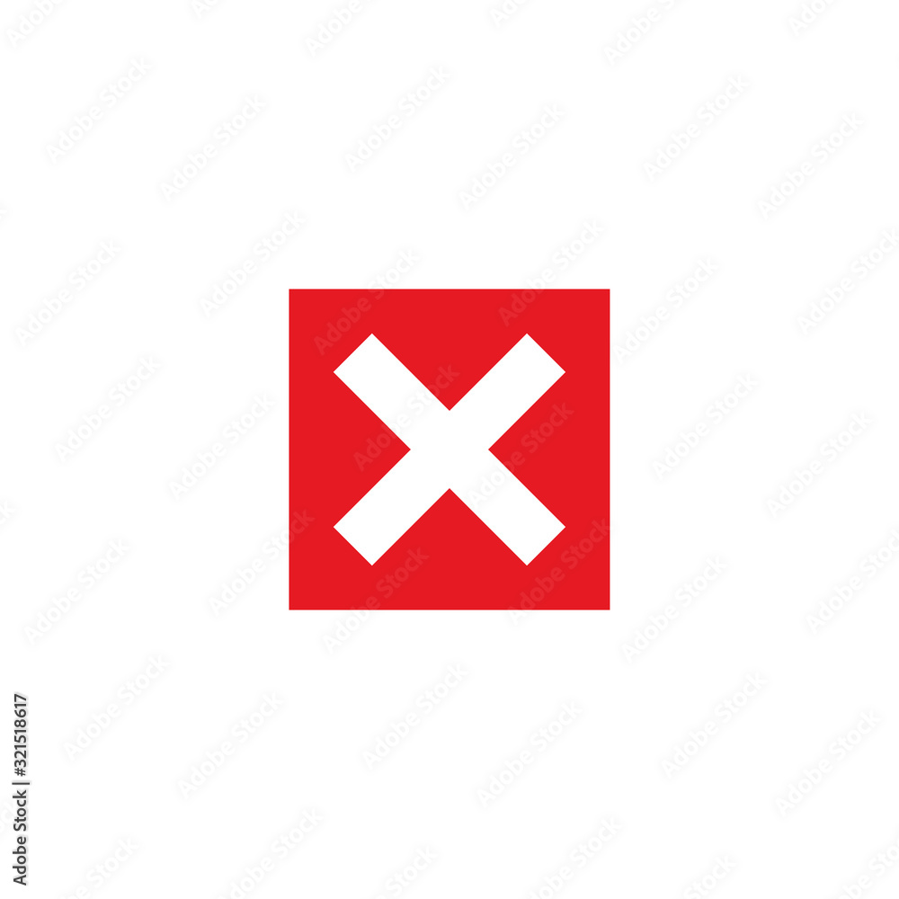 Obraz premium Decline Sign Icon Design Vector