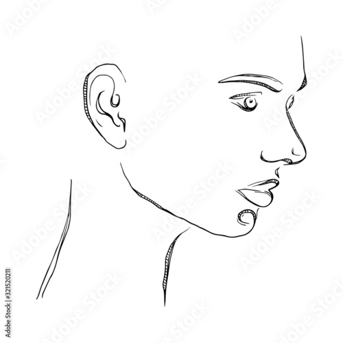 Vector women. Vector hand drawn illustration