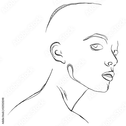 Vector women. Vector hand drawn illustration