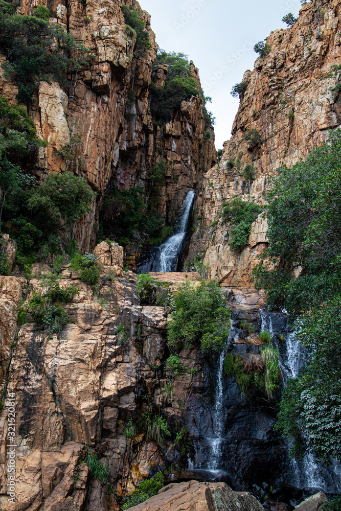 waterfall within the Magaliesberg Mountain range waterfall within the Magaliesberg Mountain range
