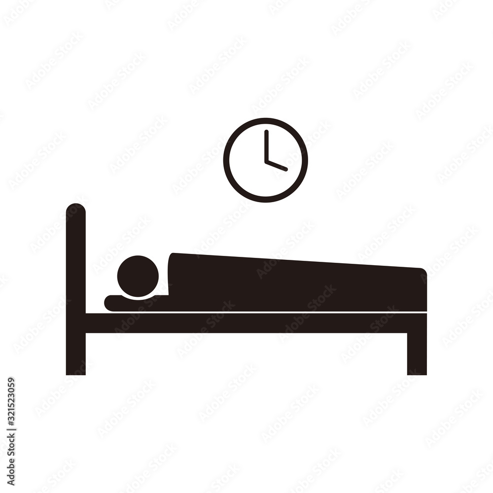 Resting time vector icon illustration symbol Resting time vector icon illustration symbol