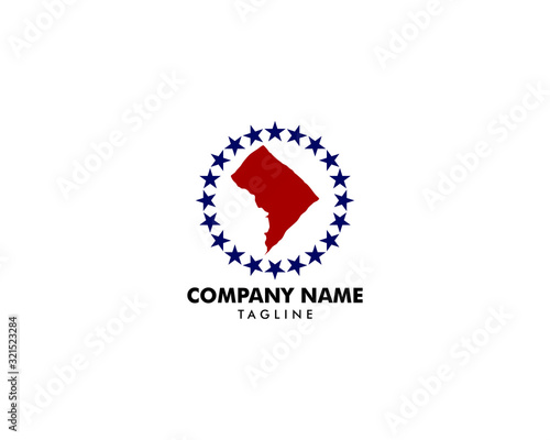Logo Map of the Washington D.C District