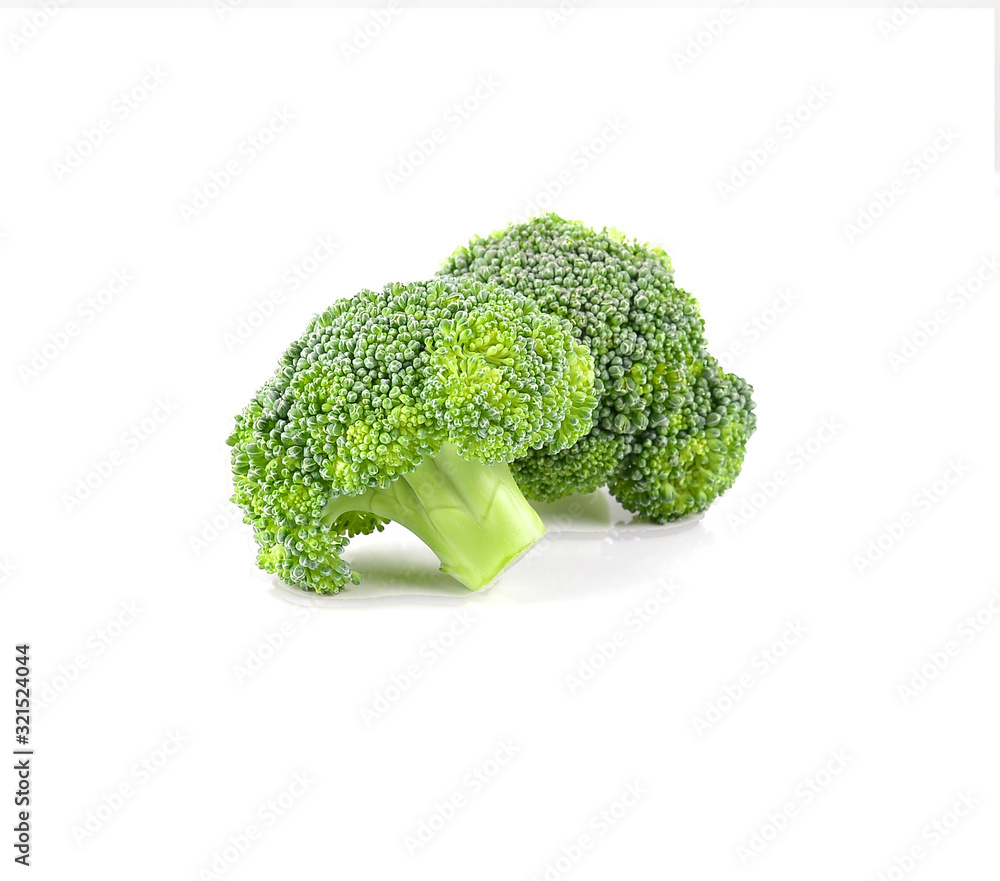 Broccoli on white background.vegetable for health. Broccoli on white background.vegetable for health.
