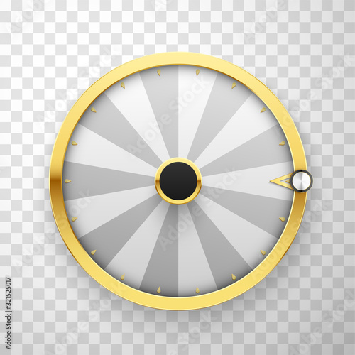 Wheel of fortune isolated on clear background