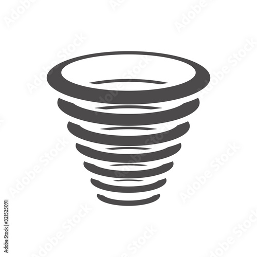 Tornado icon in flat style.Vector illustration.