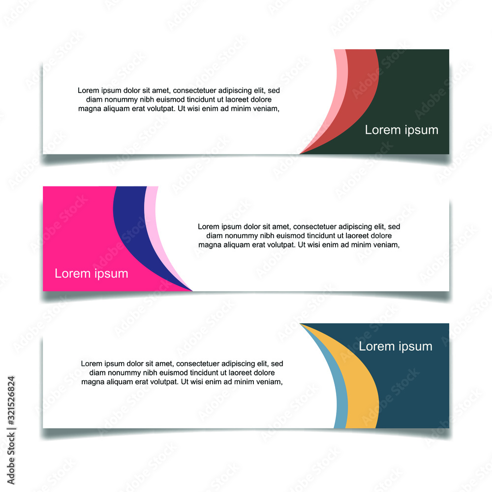 Fototapeta premium Abstract Web banner design background or header Templates vector illustration