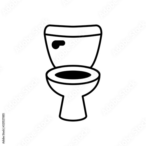 toilet icon trendy flat design