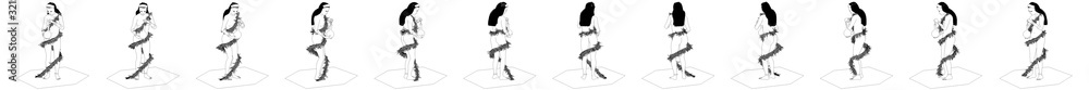 nude woman character, 3D rendering, illustration nude woman character, 3D rendering, illustration