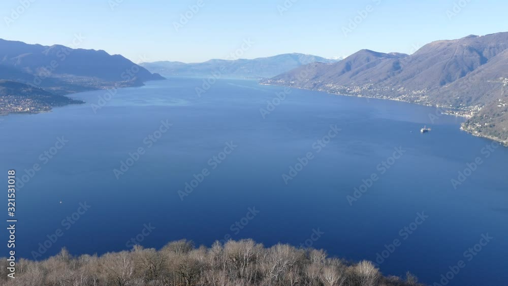 Overview of Lake Maggiore from mountain Overview of Lake Maggiore from mountain