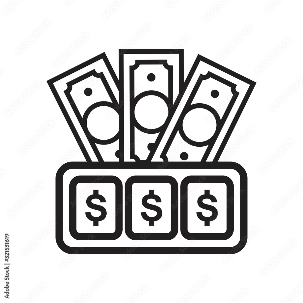 Casino chips and stacks paper money cash icon template black color editable. Casino chips and stacks paper money cash icon symbol Flat vector illustration for graphic and web design. Casino chips and stacks paper money cash icon template black color editable. Casino chips and stacks paper money cash icon symbol Flat vector illustration for graphic and web design.