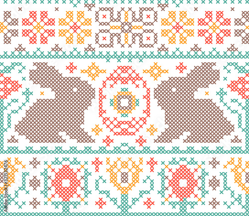 Cross stitch embroidery pattern