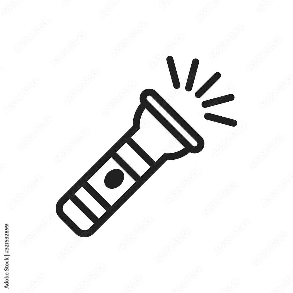 Flash light icon template black color editable. Flash light icon symbol Flat vector illustration for graphic and web design. Flash light icon template black color editable. Flash light icon symbol Flat vector illustration for graphic and web design.