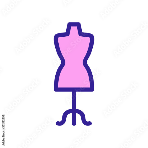 mannequin icon vector. Thin line sign. Isolated contour symbol illustration