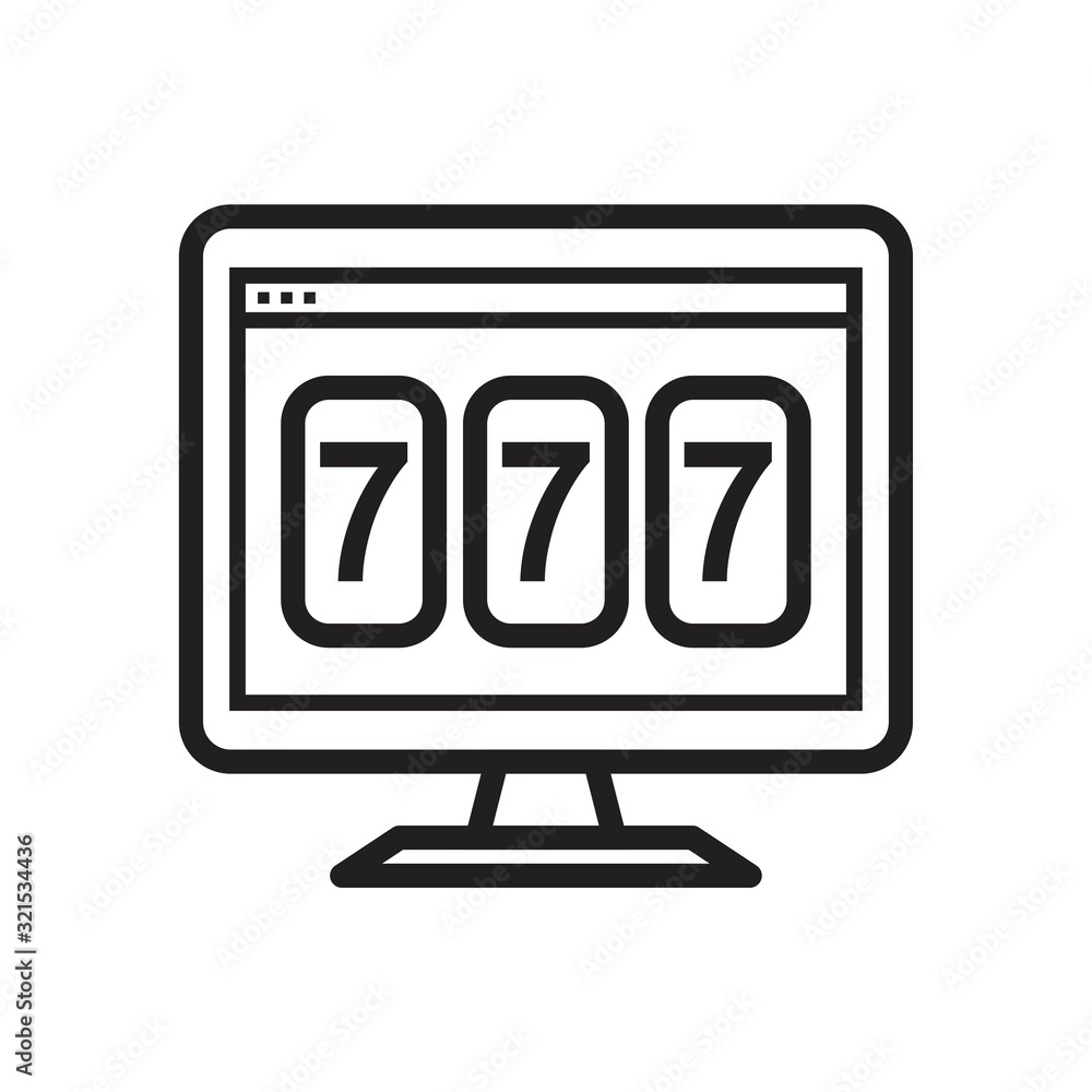 online slot machine with lucky sevens jackpot icon template black color editable. online slot machine with lucky sevens jackpot icon symbol Flat vector illustration for graphic and web design. online slot machine with lucky sevens jackpot icon template black color editable. online slot machine with lucky sevens jackpot icon symbol Flat vector illustration for graphic and web design.